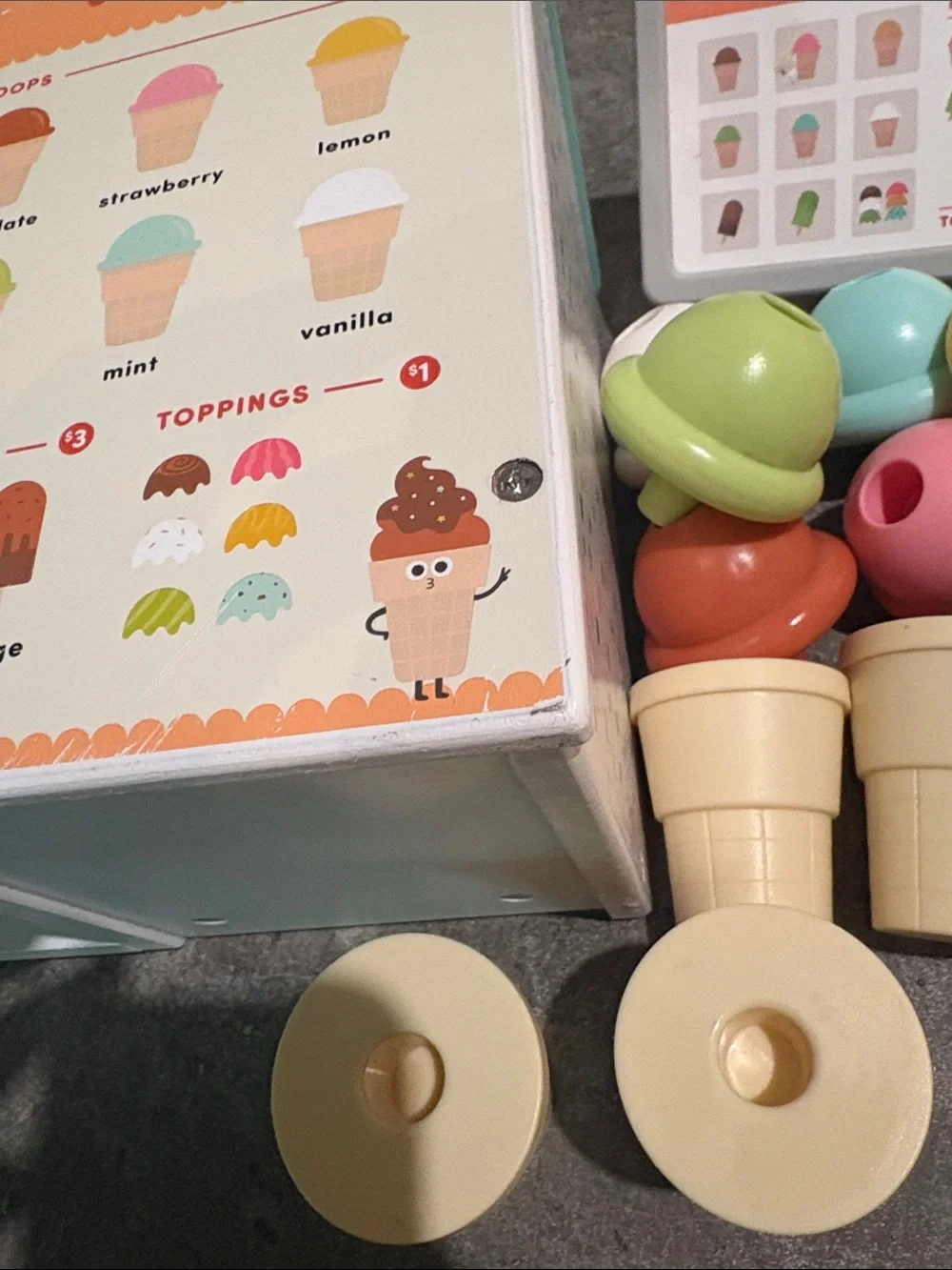 Wooden Pretend Play Ice Cream Set